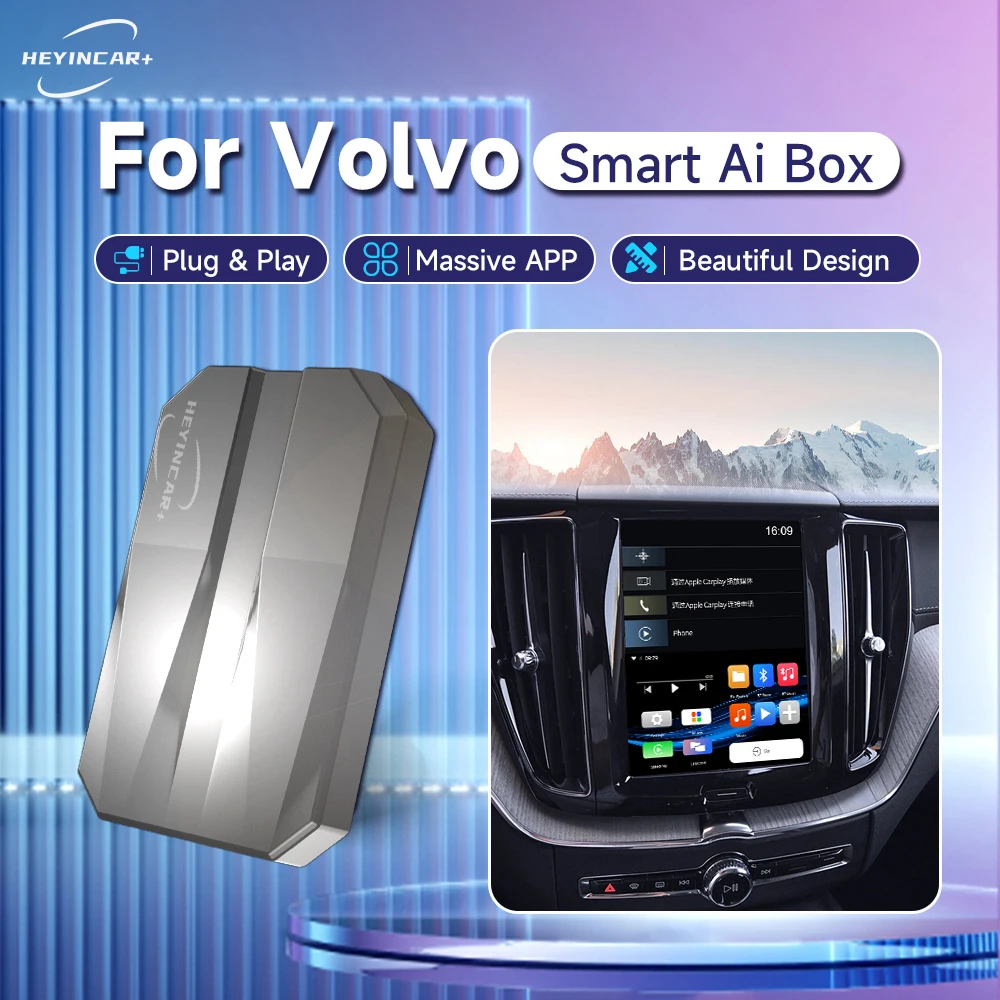 2024 HEYINCAR Smart AI Box  Android Auto Wireless CarPlay Adapter For Volvo XC40 - £66.11 GBP
