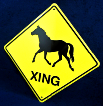 HORSE Xing - *US MADE* Embossed Metal Sign - Barn Man Cave Garage Shop B... - $17.95