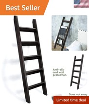 Sturdy 5 ft Farmhouse Blanket Ladder with Angled Rungs - Easy to Assemble - $51.00