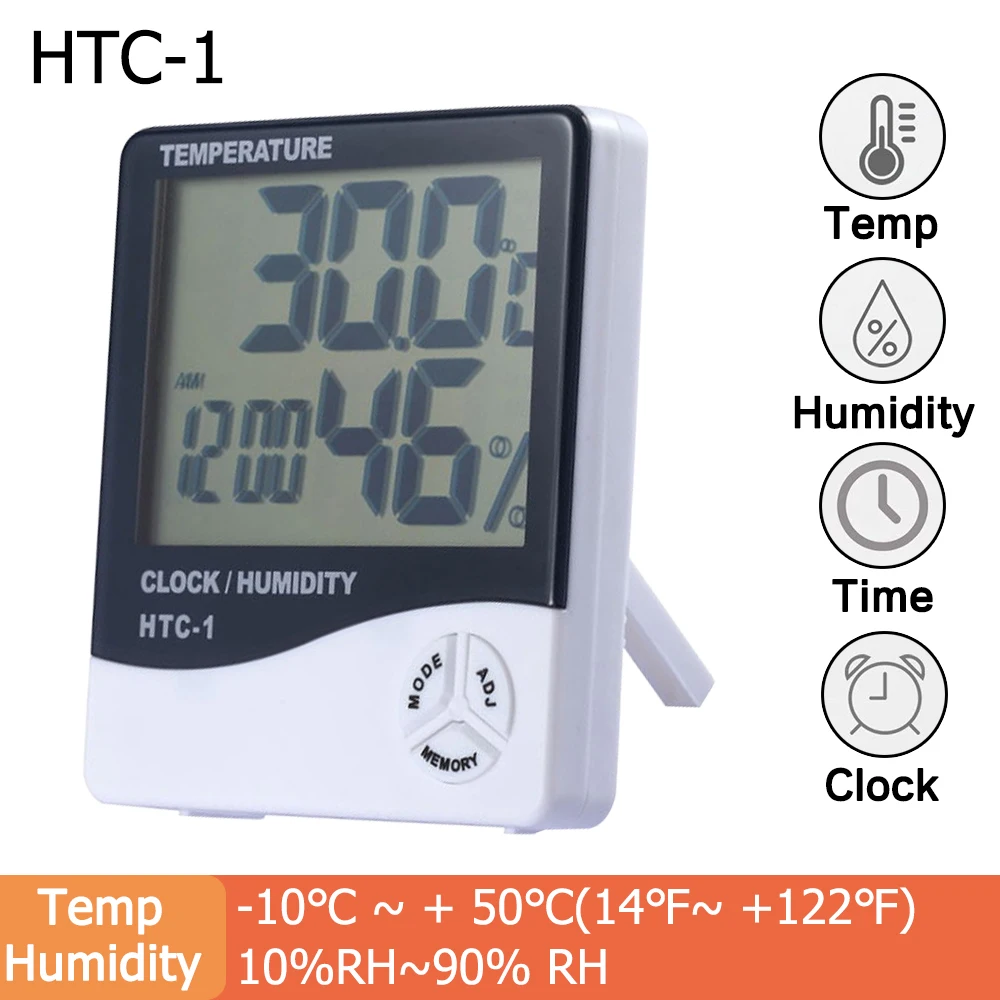 Ty meter mini hygrometer thermometer indoor outdoor weather station mini clock for thumb155 crop