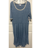 Lularoe 3XL Blue Ash NICOLE Knee Length Dress NEW - $19.80
