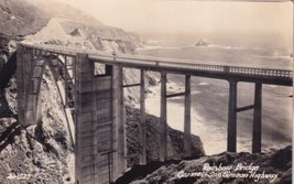 Rainbow Bridge Carmel San Simeon Highway Monterey California RPPC Postcard E15 - $10.88