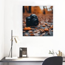 Autumn Camera Modern Art Framed Mural 16&#39; X 16&#39; Home Decor Wall Art Photography - £31.89 GBP