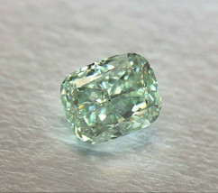 Green Diamond - 0.50ct Natural Loose Fancy Light Green Color GIA SI1 Cushion - £9,382.04 GBP