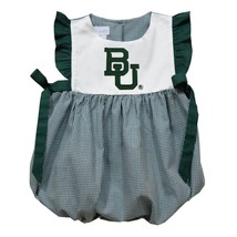 Vive La Fete girls baylor bears embroidered bubble romper in Hunter Green - - £29.05 GBP