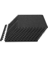 12 PCS 1/2 inch Thick Gym Floor Mats, 24&quot; x 24&quot; EVA Foam &amp; Rubber Top In... - $213.07 CAD