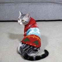 Cozy Christmas Pet Sweater: Festive Knitted High Collar Clothes For Dogs And Cat - £9.45 GBP+