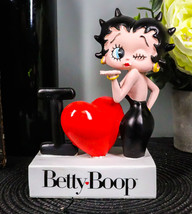 Blowing Kisses I Heart Love Betty Boop Word Art Sign Desktop Plaque Figurine - £25.51 GBP