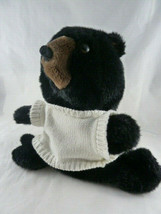 ASI Black BEAR Plush Puppet 9&quot; with Whistler Whiski Jack resort sweater ... - £13.44 GBP