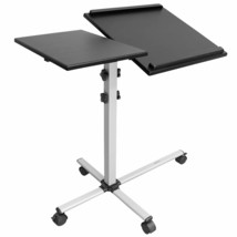 Rolling Laptop Tray And Projector Cart, Height Adjustable Presentation Cart With - £112.58 GBP