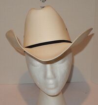 Resistol "Self-Conforming" Youth Straw Cowboy Western Hat Black Band OSFA - $24.70