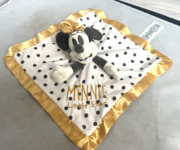 Disney Baby Minnie Mouse Little Star Polka Gold Satin Lovey Security Bla... - $23.71