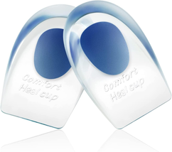 Gel Silicone Heel Cups/Pads - 2 Pack Heel Lifts for Achilles Tendonitis,... - £14.09 GBP