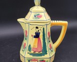 HB Quimper, Soleil Yellow Octogonal Bretonne Woman Tall Coffee Server Po... - $74.24