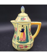 HB Quimper, Soleil Yellow Octogonal Bretonne Woman Tall Coffee Server Po... - $101.53 CAD