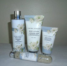 Laura Ashley Lavender Sage Body Wash, Scrub, Lotion &amp; Bath Salts - $24.75