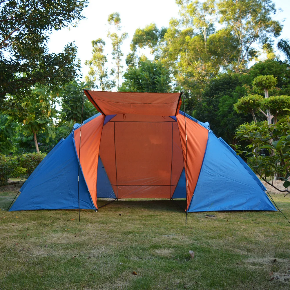 3-6 Person Large Camping Tent Outdoor Double Layer Windproof Travel Tent Two - £118.20 GBP+