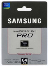 Samsung Pro 64Gb Micro Memory Card MicroSDXC UHS-I card - £17.51 GBP