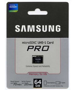 Samsung Pro 64Gb Micro Memory Card MicroSDXC UHS-I card - £17.20 GBP