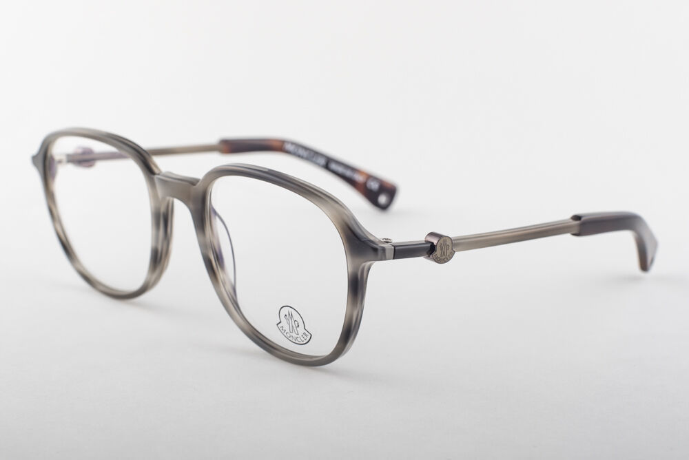 MONCLER MC018-V03 Striped Gray Beige Eyeglasses MC 018-V03