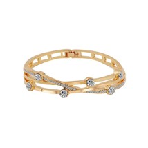 Luxury Cross Crystal Bracelet Bangles For Women Girl Fashion Jewelry Brand Weavi - £10.47 GBP