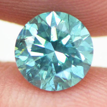 Round Cut Diamond Fancy Vivid Blue Color 0.96 Carat Loose Enhanced VS2 Certified - £861.97 GBP