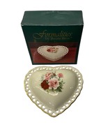 Formalities by Baum Bros Victorian Rose Heart Pierced Trinket Porcelain ... - $242.42 MXN