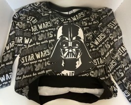 Darth Vader Wording Star Wars Junior Size Medium 7/9 Pull Over Sweatshirt - £14.76 GBP