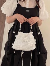 CON Simple  Flower ita  Bag Sweet And Cute  Chain Portable Bucket Bag - £63.46 GBP