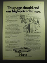 1970 Hertz Rent-a-Car Advertisement - This page should end our high-priced image - £14.78 GBP