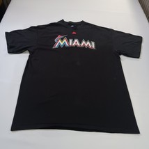 Majestic MLB Miami Marlins Reyes #7 Men's XL Black Cotton Short Sleeve T-Shirt image 8