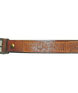  BELT * Leather * WILDLIFE * Deer, Elk &amp; Ram * 5 Color Choices * 1-1/2&quot; ... - $48.00 CAD