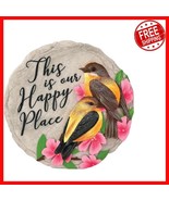 9.5 Inch Hand-Painted Garden Stone - Versatile Home Décor for Welcoming ... - $35.63