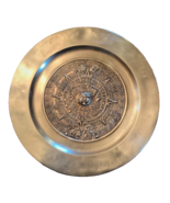 Vtg. Brass Mayan Calendar Plate Embossed Wall Hanging 11&quot; [e-03] - $459.96 MXN
