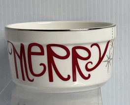 Lenox Christmas Eat Drink &amp; Be Merry Dip Bowl - $7.87