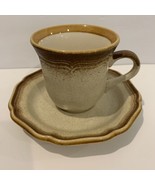 Vintage Mikasa Whole Wheat Coffee Cup Mug and Saucer  E8000 Made in Japan - £9.90 GBP
