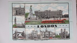 London Souvenir Tea Towel Ulster Irish Linen England Landmarks Buckingham Palace - £13.95 GBP