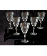 Vintage FOSTORIA 7&quot; Water Wine Goblet ENGAGEMENT With Platinum Rim - Set... - $82.67 CAD