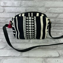 Mercado Global Purse Black White Stripes and Zig Zag Adjustable Strap - $29.06 CAD