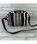 Mercado Global Purse Black White Stripes and Zig Zag Adjustable Strap - $20.75