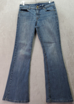 BandolinoBlu Bootcut Jeans Womens Petite 10 Blue Denim Pockets Casual Flat Front - £14.06 GBP