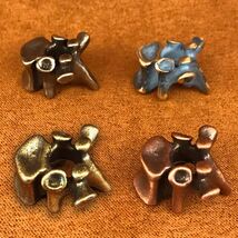 Brass Spinal Bone Bead, Knife Lanyard Bead, EDC Copper Charm - $5.99