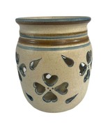 Village of Stone Mountain Reticulated Candle Holder Hand Crafted Pottery... - £22.46 GBP