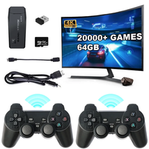 Portable 4K TV Video Retro Game Console 2.4G Wireless Controller Family ... - $44.05