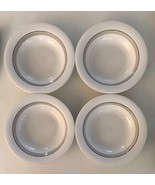 Lot of 4 Arabia of Finland Seita Arctica Rim Soup Bowls 8&quot;  Vintage Disc... - $64.67 CAD
