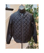 Banana Republic Men’s Quilted Black Bomber Jacket XL Lightweight Polyester - $62.49 CAD