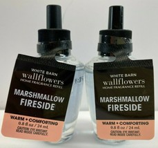 Lot 2 Bath & Body Works Wallflower Fragrance Refill Bulb Marshmallow Fireside - $19.79