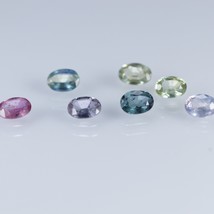 7.04ct Natural Sapphire Loose Gemstones Lot 7 pieces Oval Cut 7x5mm - £192.44 GBP