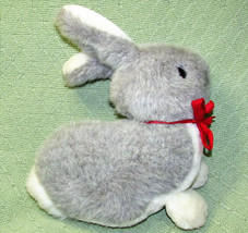 Vintage Chosun Bunny 9&quot; 1987 Rabbit Plush Stuffed Gray White Animal Realistic - £8.49 GBP