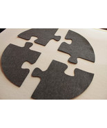 Felt Placemats Home Decor  - set of 4 Puzzle Design Laser Cut Handmade I... - $21.71